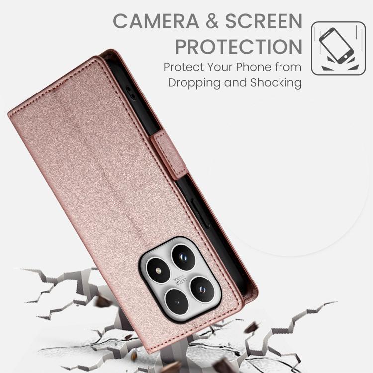 For Xiaomi 17 Side Buckle Magnetic Frosted Leather Phone Case