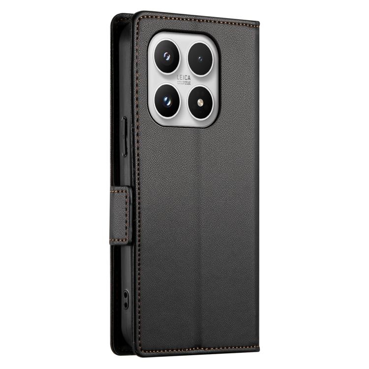 For Xiaomi 17 Side Buckle Magnetic Frosted Leather Phone Case