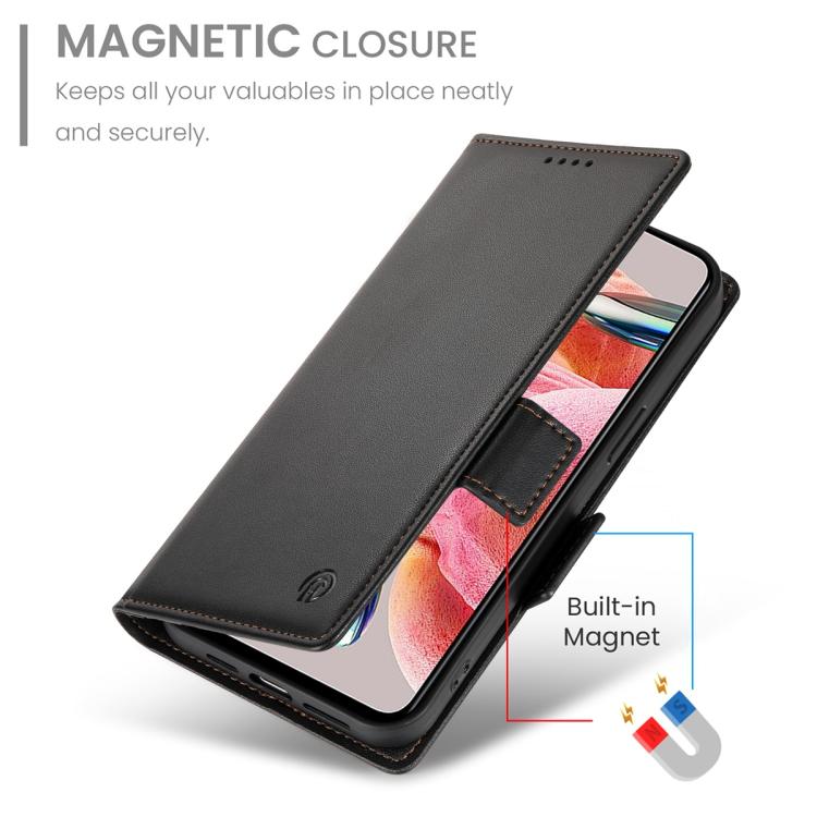 For Xiaomi 17 Side Buckle Magnetic Frosted Leather Phone Case