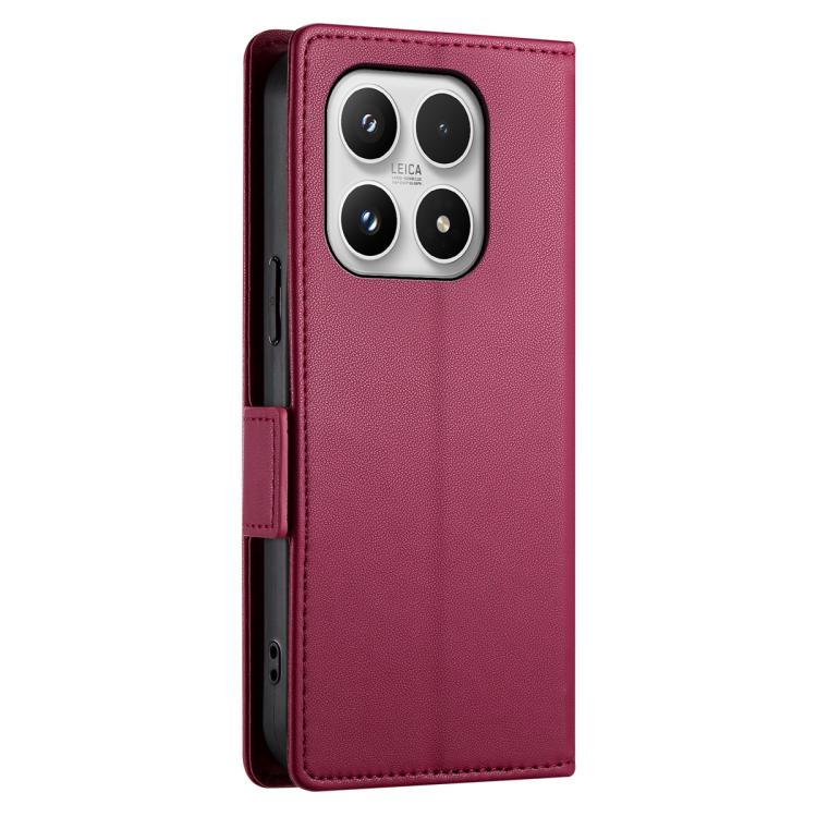For Xiaomi 17 Side Buckle Magnetic Frosted Leather Phone Case