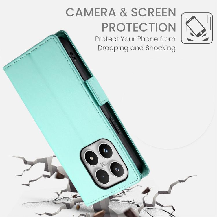 For Xiaomi 17 Side Buckle Magnetic Frosted Leather Phone Case