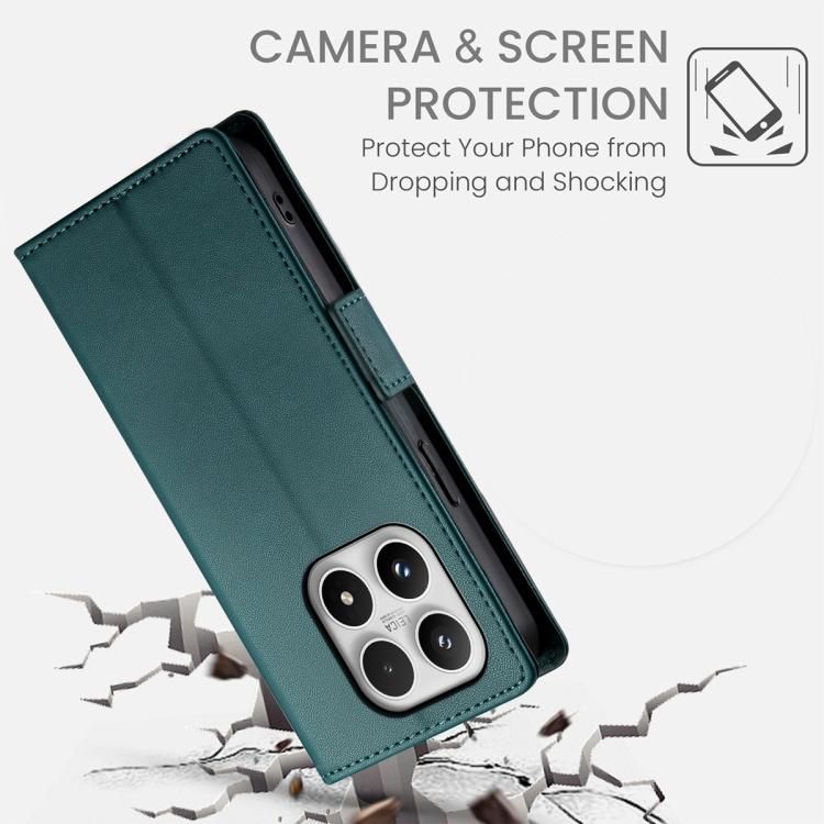 For Xiaomi 17 Side Buckle Magnetic Frosted Leather Phone Case