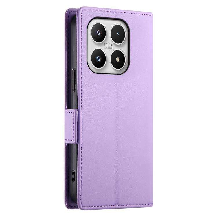 For Xiaomi 17 Side Buckle Magnetic Frosted Leather Phone Case