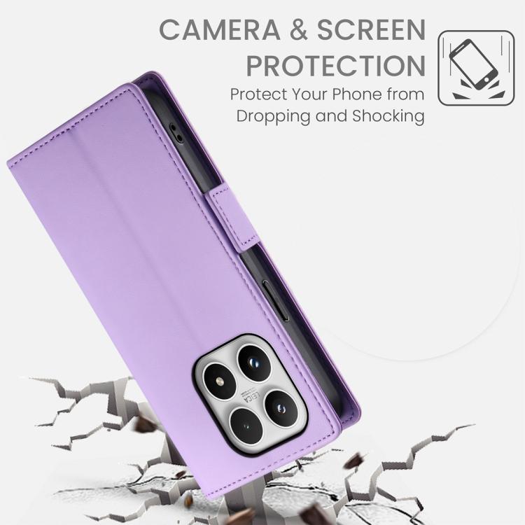 For Xiaomi 17 Side Buckle Magnetic Frosted Leather Phone Case