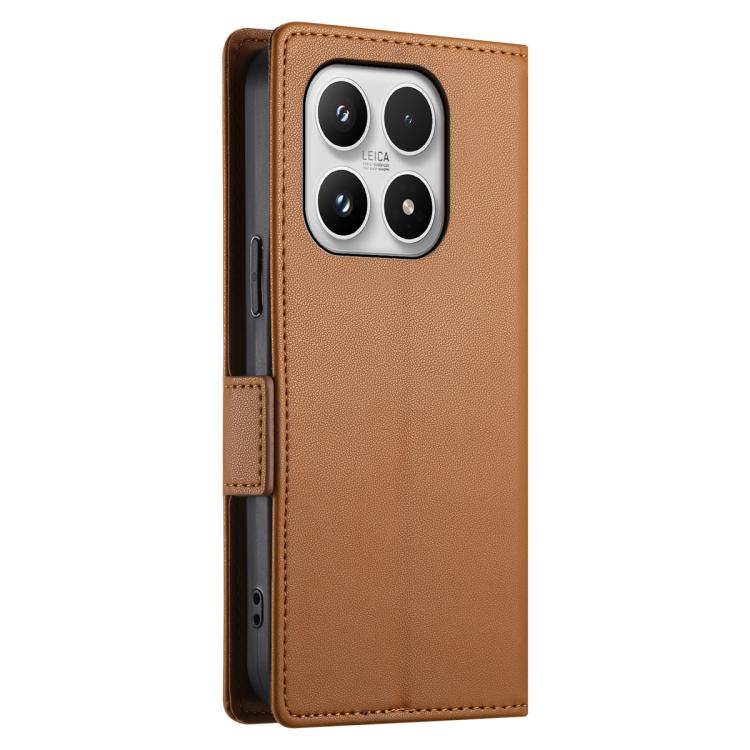 For Xiaomi 17 Side Buckle Magnetic Frosted Leather Phone Case