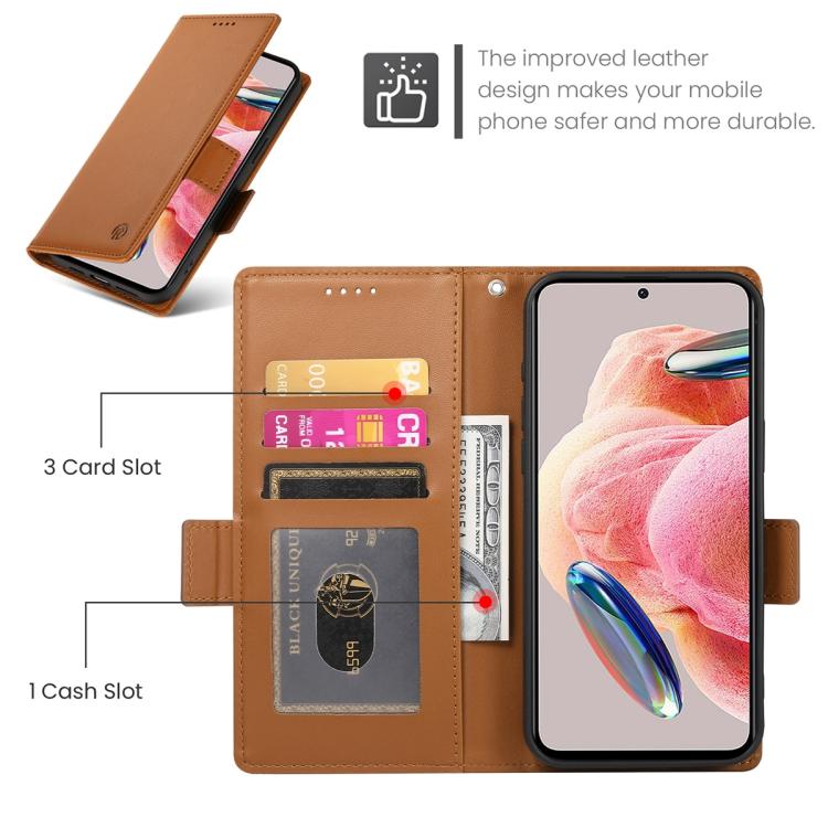 For Xiaomi 17 Side Buckle Magnetic Frosted Leather Phone Case