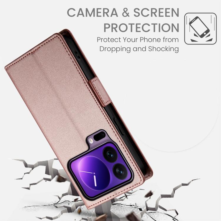 For Xiaomi 17 Pro Side Buckle Magnetic Frosted Leather Phone Case