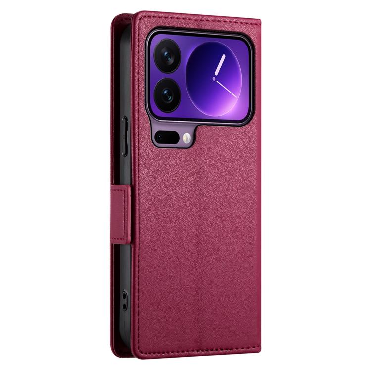 For Xiaomi 17 Pro Side Buckle Magnetic Frosted Leather Phone Case