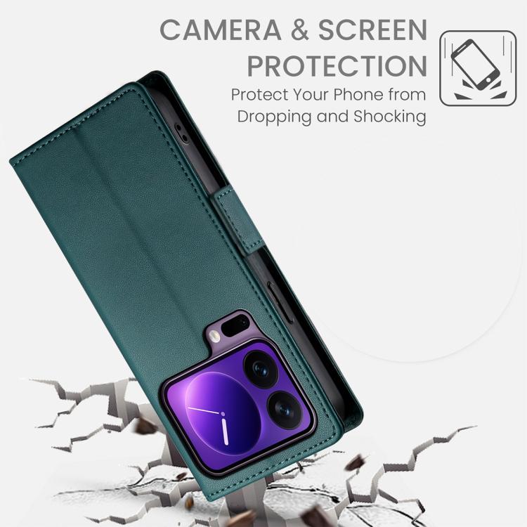 For Xiaomi 17 Pro Side Buckle Magnetic Frosted Leather Phone Case