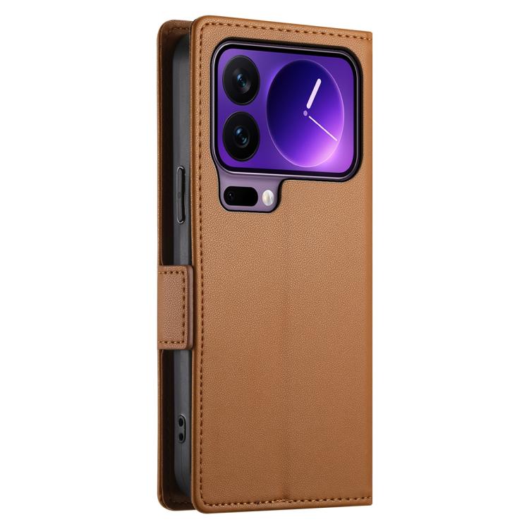 For Xiaomi 17 Pro Side Buckle Magnetic Frosted Leather Phone Case