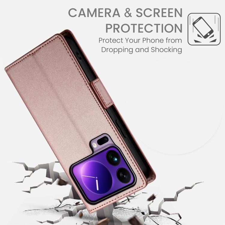 For Xiaomi 17 Pro Max Side Buckle Magnetic Frosted Leather Phone Case