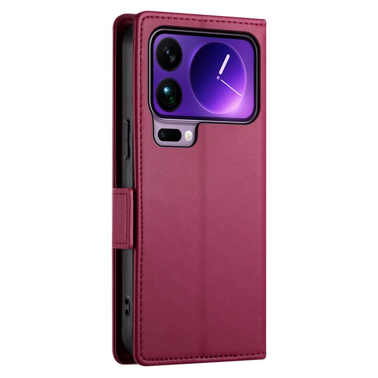 For Xiaomi 17 Pro Max Side Buckle Magnetic Frosted Leather Phone Case