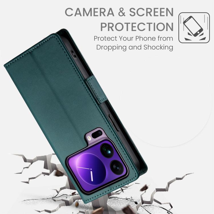 For Xiaomi 17 Pro Max Side Buckle Magnetic Frosted Leather Phone Case
