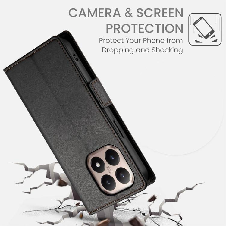 For Xiaomi 15T 5G Side Buckle Magnetic Frosted Leather Phone Case