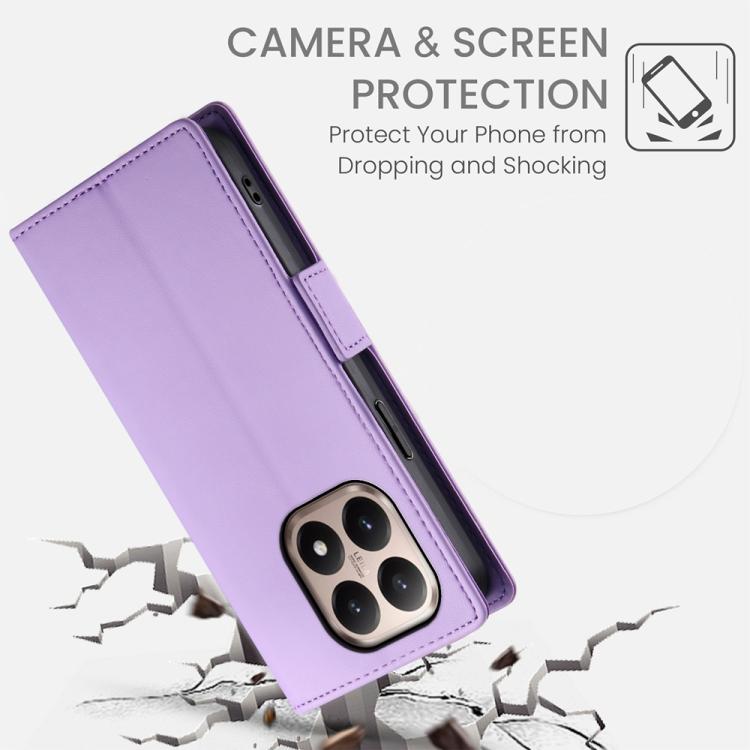 For Xiaomi 15T 5G Side Buckle Magnetic Frosted Leather Phone Case