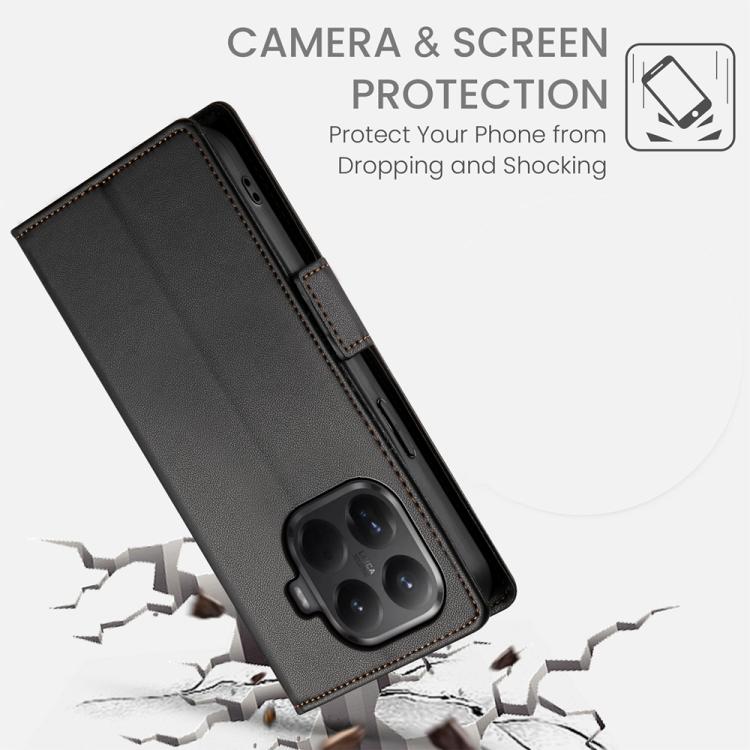 For Xiaomi 15T Pro 5G Side Buckle Magnetic Frosted Leather Phone Case