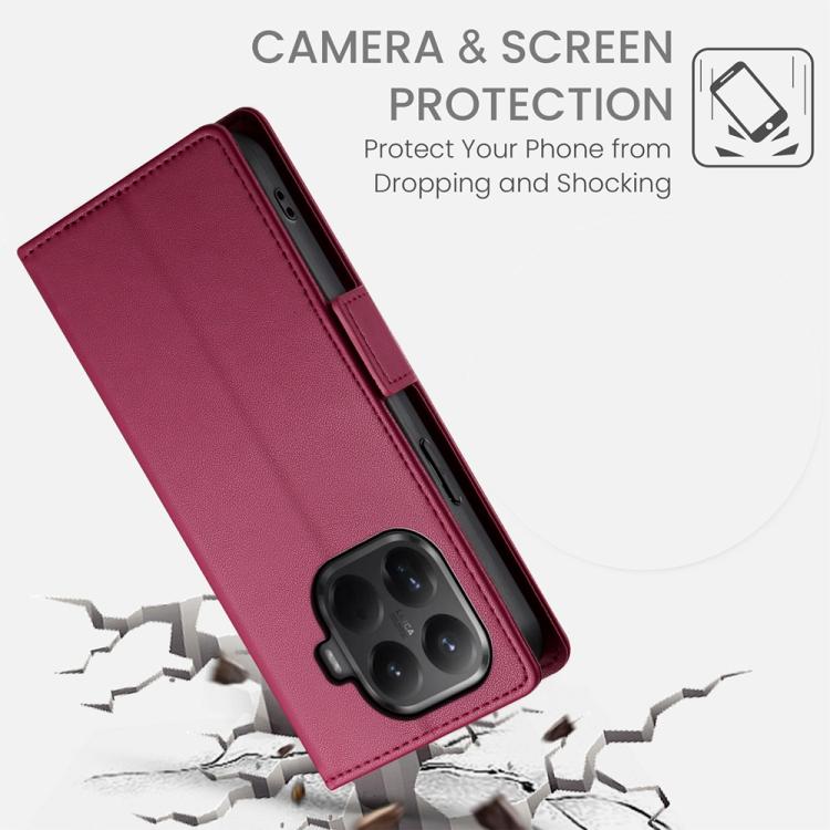 For Xiaomi 15T Pro 5G Side Buckle Magnetic Frosted Leather Phone Case