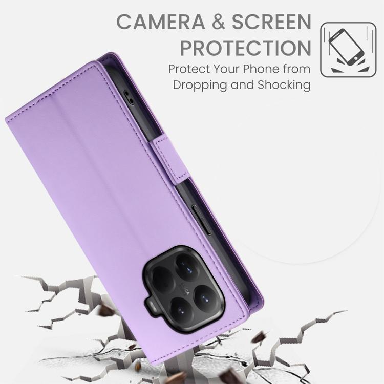 For Xiaomi 15T Pro 5G Side Buckle Magnetic Frosted Leather Phone Case