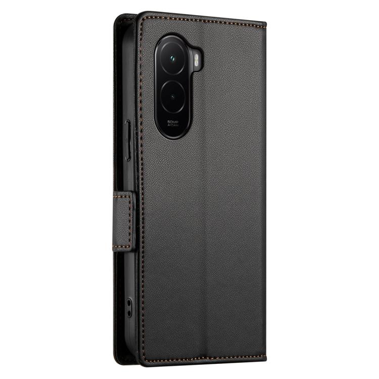 For Xiaomi Poco M7 4G 171mm Side Buckle Magnetic Frosted Leather Phone Case