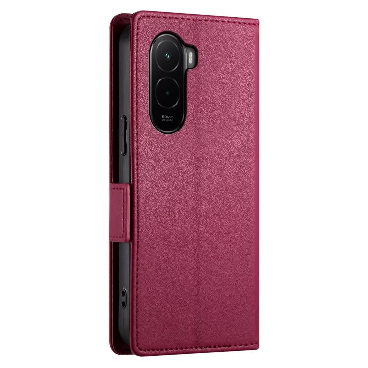 For Xiaomi Poco M7 4G 171mm Side Buckle Magnetic Frosted Leather Phone Case