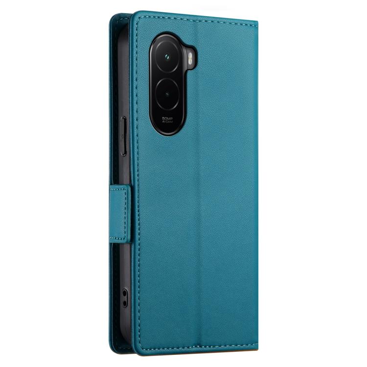 For Xiaomi Poco M7 4G 171mm Side Buckle Magnetic Frosted Leather Phone Case