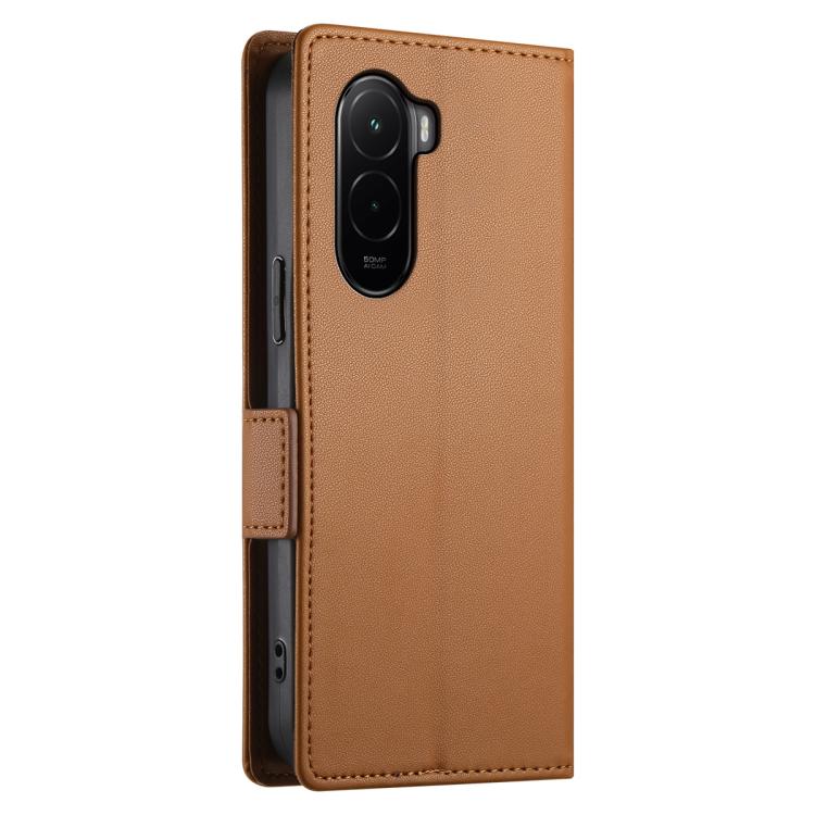 For Xiaomi Poco M7 4G 171mm Side Buckle Magnetic Frosted Leather Phone Case