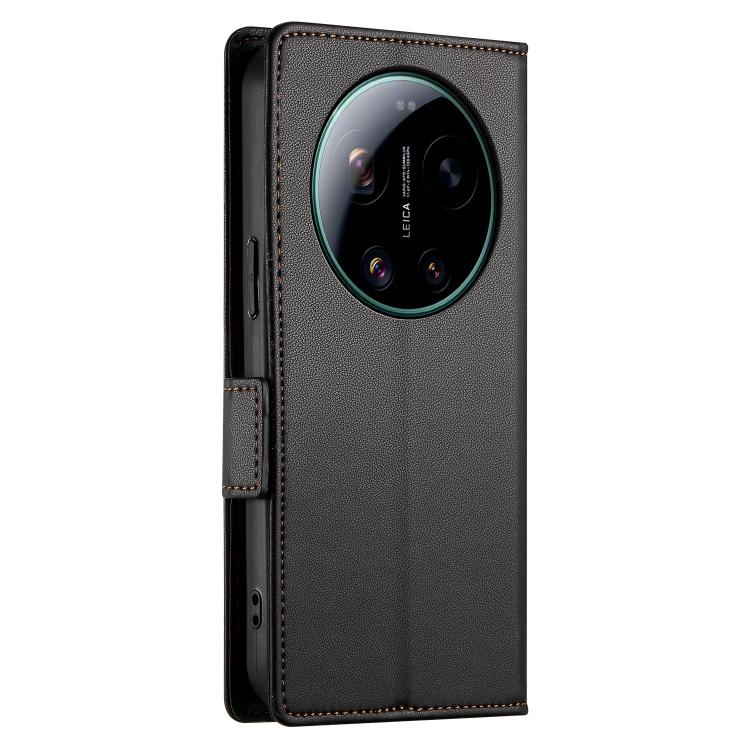 For Xiaomi 17 Ultra Side Buckle Magnetic Frosted Leather Phone Case