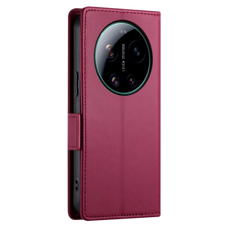 For Xiaomi 17 Ultra Side Buckle Magnetic Frosted Leather Phone Case