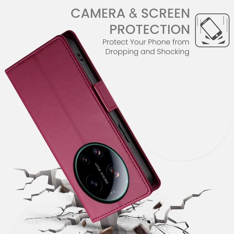For Xiaomi 17 Ultra Side Buckle Magnetic Frosted Leather Phone Case
