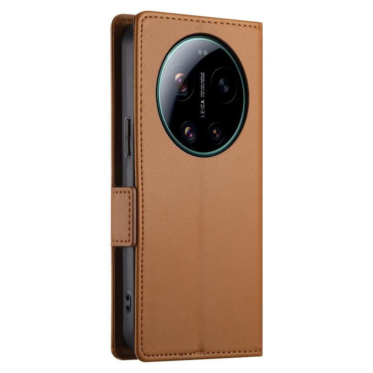 For Xiaomi 17 Ultra Side Buckle Magnetic Frosted Leather Phone Case