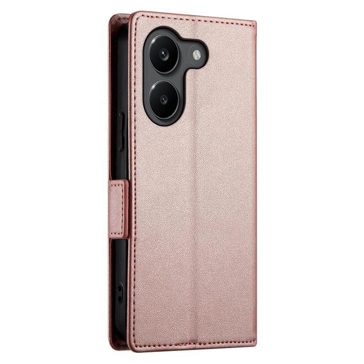 For Xiaomi Poco X8 Pro 5G / Redmi Turbo 5 5G Side Buckle Magnetic Frosted Leather Phone Case