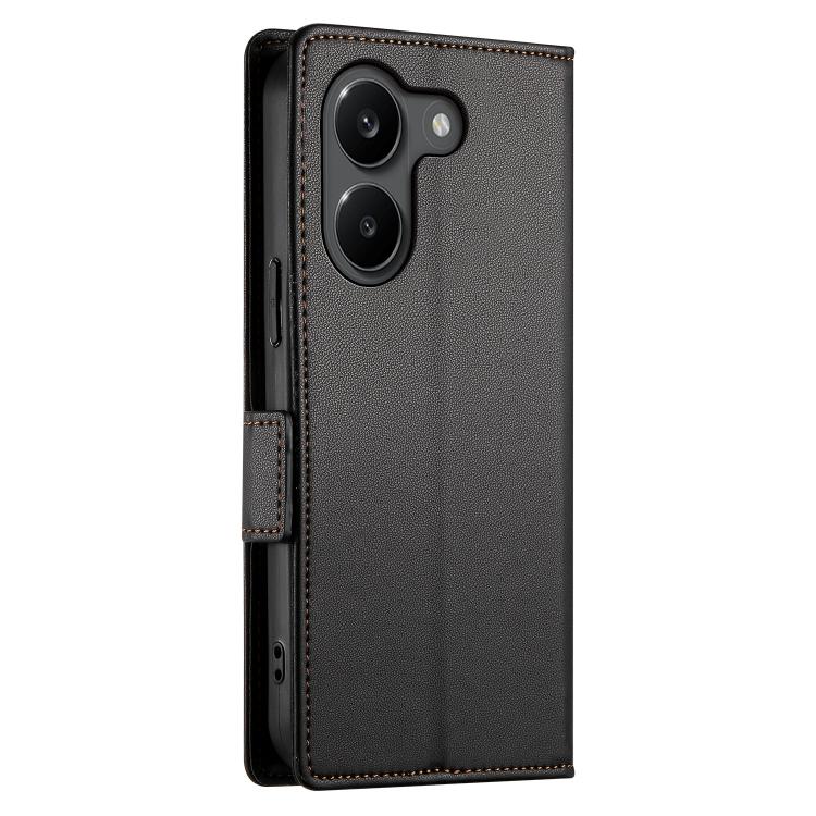 For Xiaomi Poco X8 Pro 5G / Redmi Turbo 5 5G Side Buckle Magnetic Frosted Leather Phone Case