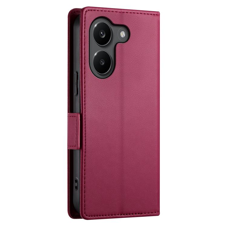 For Xiaomi Poco X8 Pro 5G / Redmi Turbo 5 5G Side Buckle Magnetic Frosted Leather Phone Case