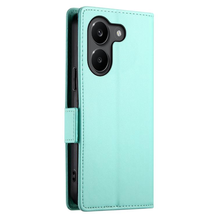 For Xiaomi Poco X8 Pro 5G / Redmi Turbo 5 5G Side Buckle Magnetic Frosted Leather Phone Case