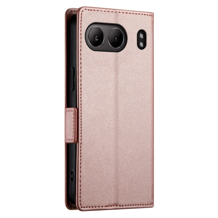 For OnePlus Nord 4 5G Side Buckle Magnetic Frosted Leather Phone Case