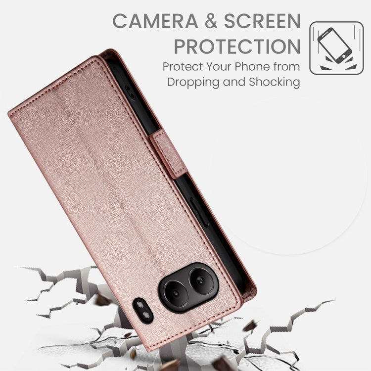 For OnePlus Nord 4 5G Side Buckle Magnetic Frosted Leather Phone Case