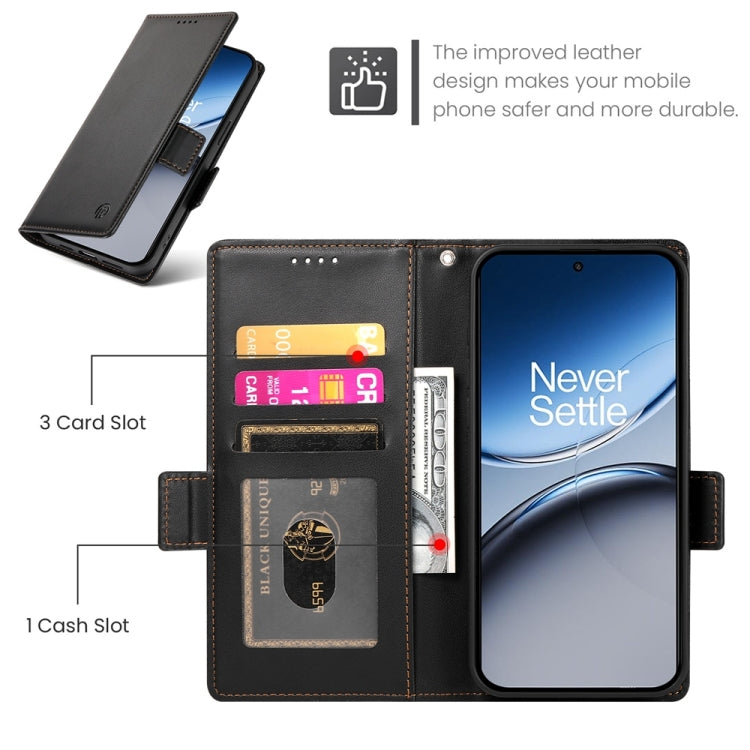 For OnePlus Nord 4 5G Side Buckle Magnetic Frosted Leather Phone Case
