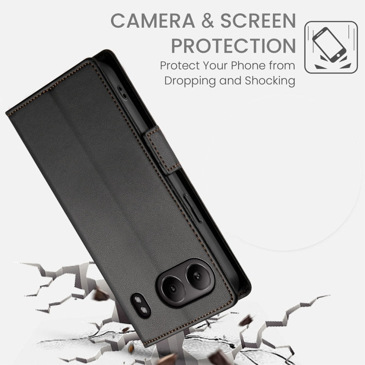 For OnePlus Nord 4 5G Side Buckle Magnetic Frosted Leather Phone Case