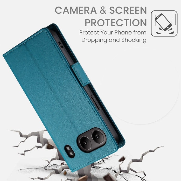 For OnePlus Nord 4 5G Side Buckle Magnetic Frosted Leather Phone Case