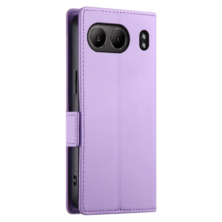 For OnePlus Nord 4 5G Side Buckle Magnetic Frosted Leather Phone Case