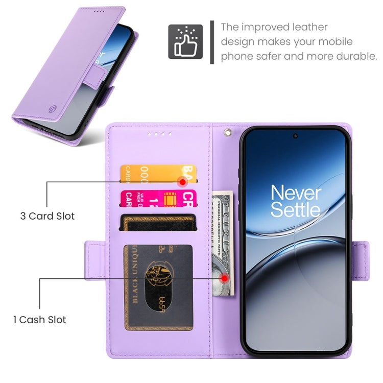 For OnePlus Nord 4 5G Side Buckle Magnetic Frosted Leather Phone Case
