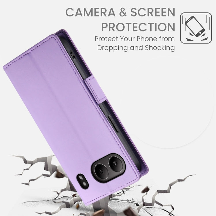 For OnePlus Nord 4 5G Side Buckle Magnetic Frosted Leather Phone Case