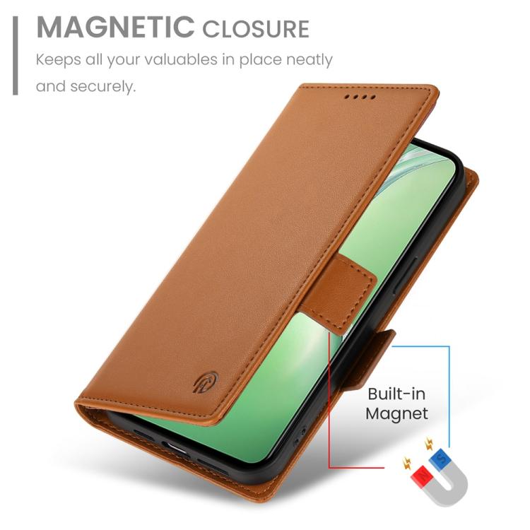 For OnePlus 13R / Ace 5 / Ace 5 Pro Side Buckle Magnetic Frosted Leather Phone Case