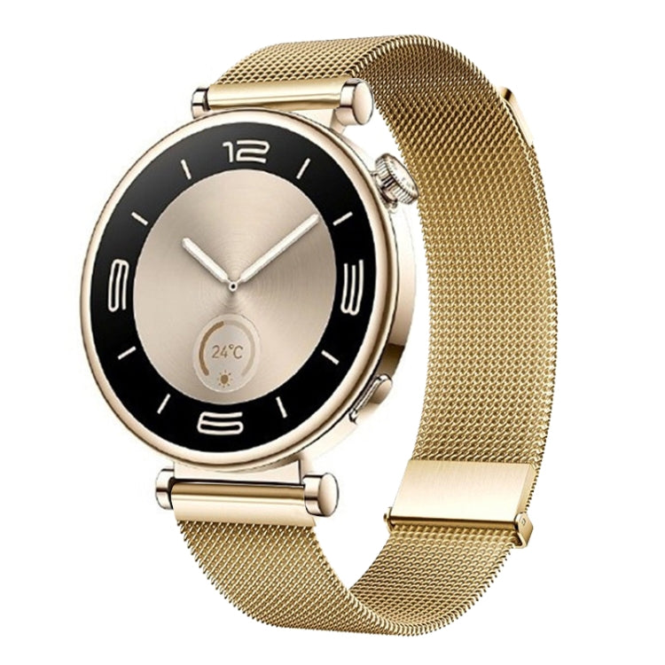 For Huawei Watch GT5 41mm Daul-section Magnetic Milan Steel Mesh Watch Band