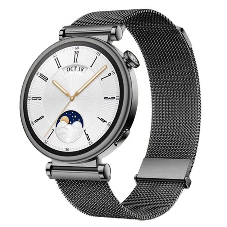 For Huawei Watch GT5 41mm Daul-section Magnetic Milan Steel Mesh Watch Band