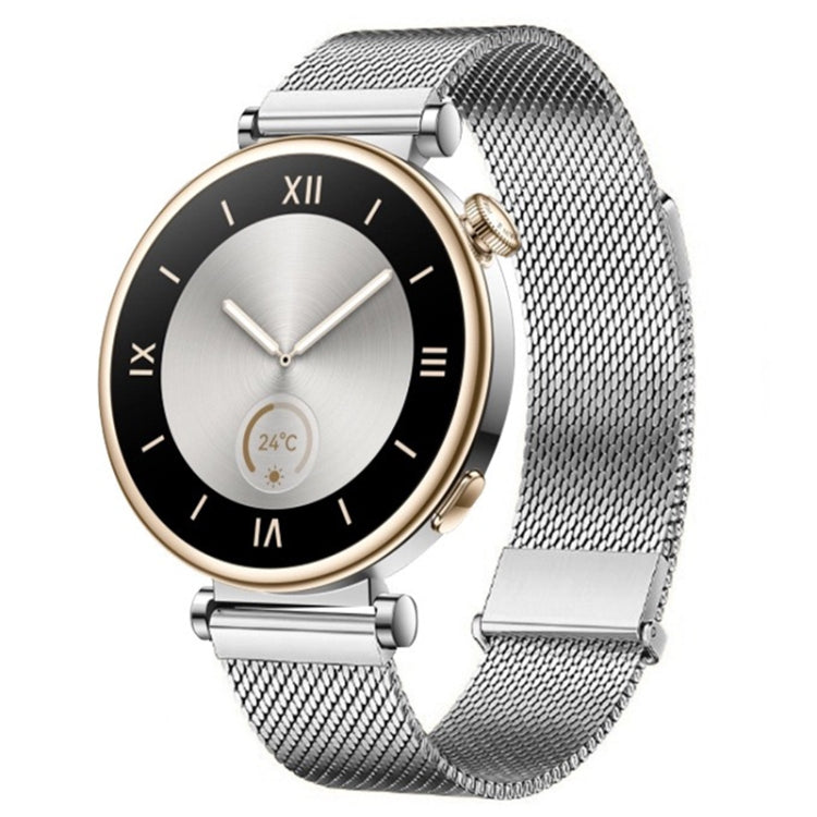 For Huawei Watch GT5 41mm Daul-section Magnetic Milan Steel Mesh Watch Band