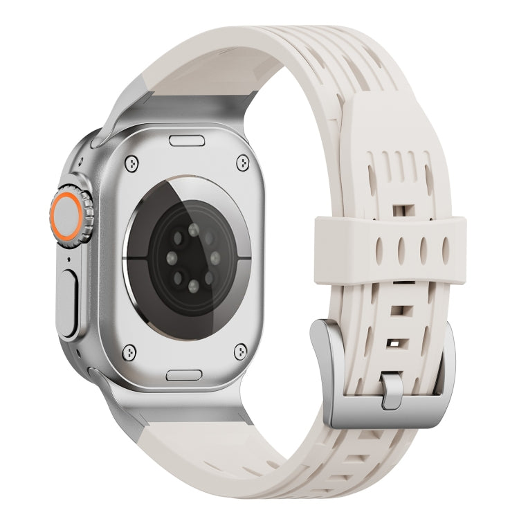 For Apple Watch 46mm / 49mm / 45mm / 44mm Trailblazer Oval Holes Silicone Watch Band