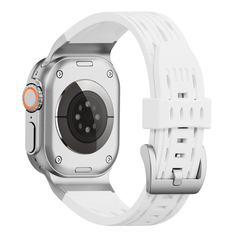 For Apple Watch 46mm / 49mm / 45mm / 44mm Trailblazer Oval Holes Silicone Watch Band