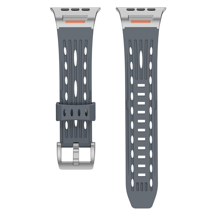 For Apple Watch 46mm / 49mm / 45mm / 44mm Trailblazer Oval Holes Silicone Watch Band