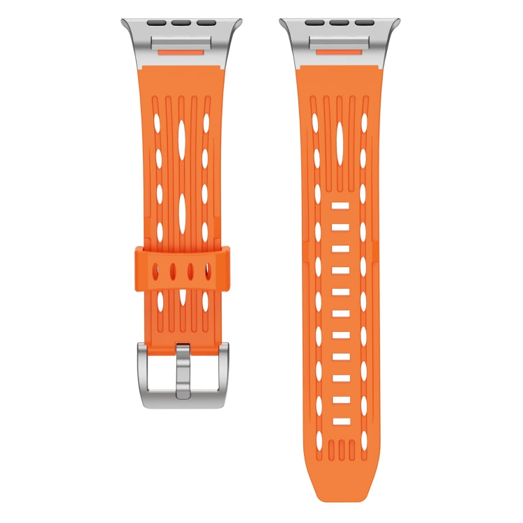 For Apple Watch 42mm / 41mm / 40mm / 38mm Trailblazer Oval Holes Silicone Watch Band